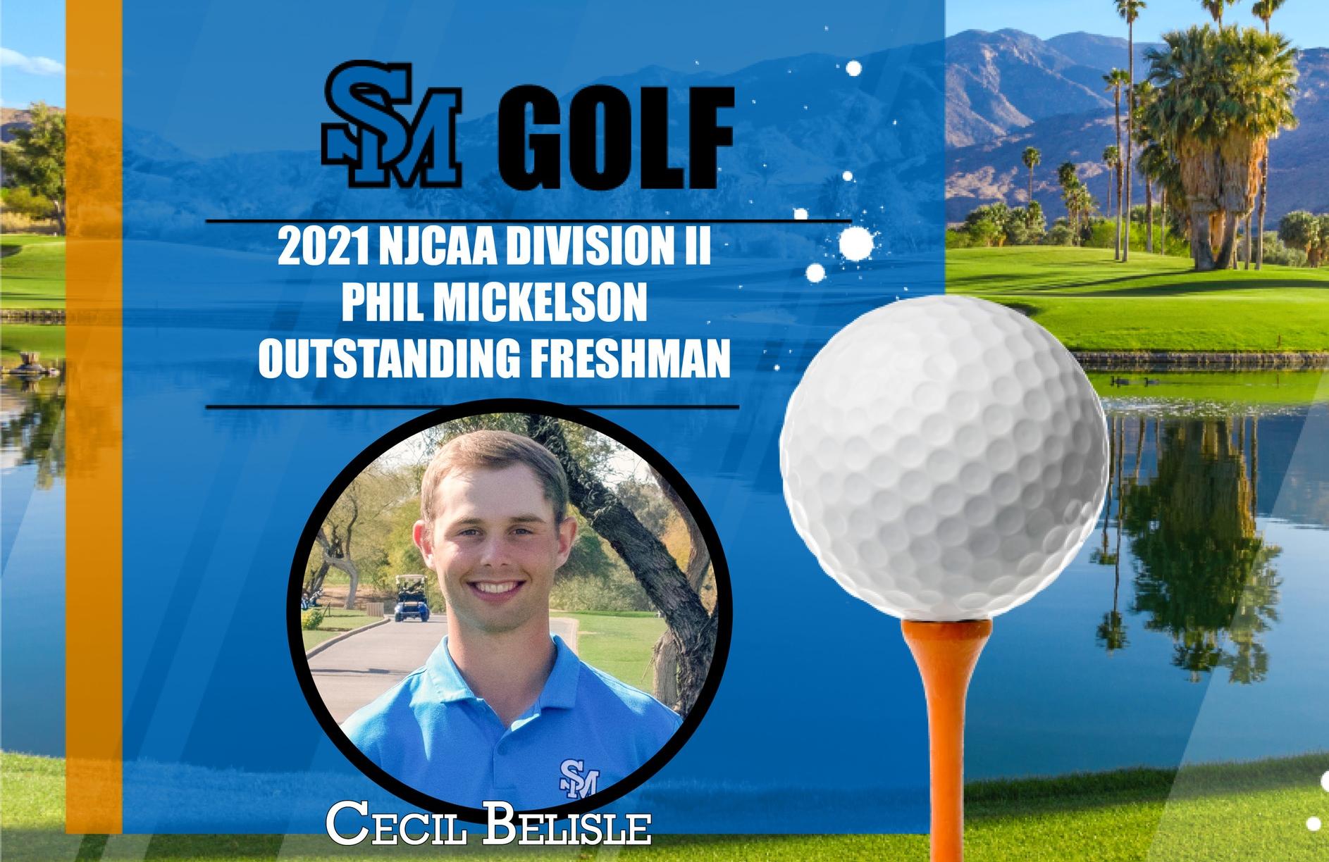 Cecil Belisle Named 2021 NJCAA Division II Phil Mickelson Outstanding Freshman
