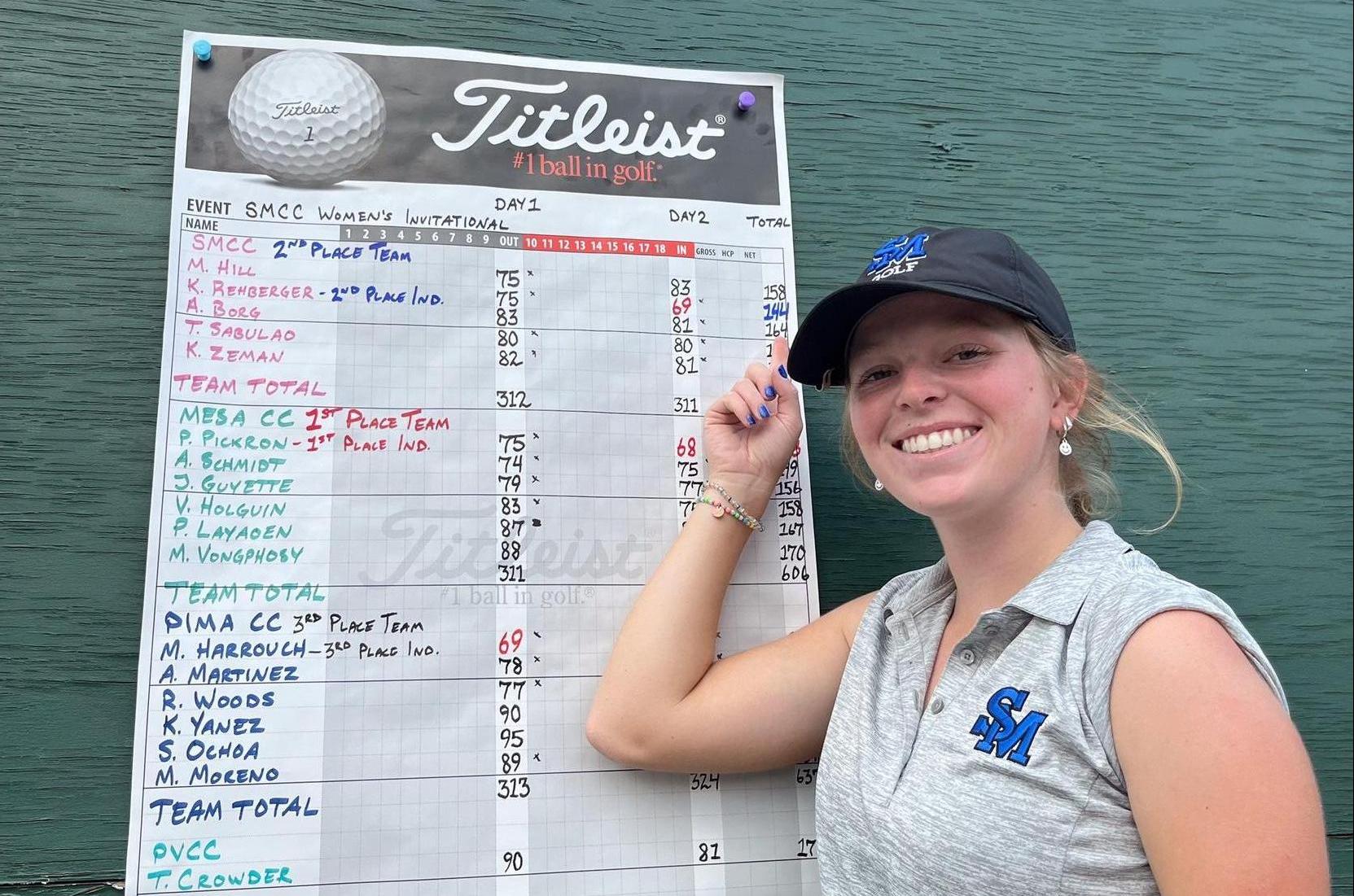 Rehberger, Cougar Women's Golf Place Second at SMCC Fall Invite